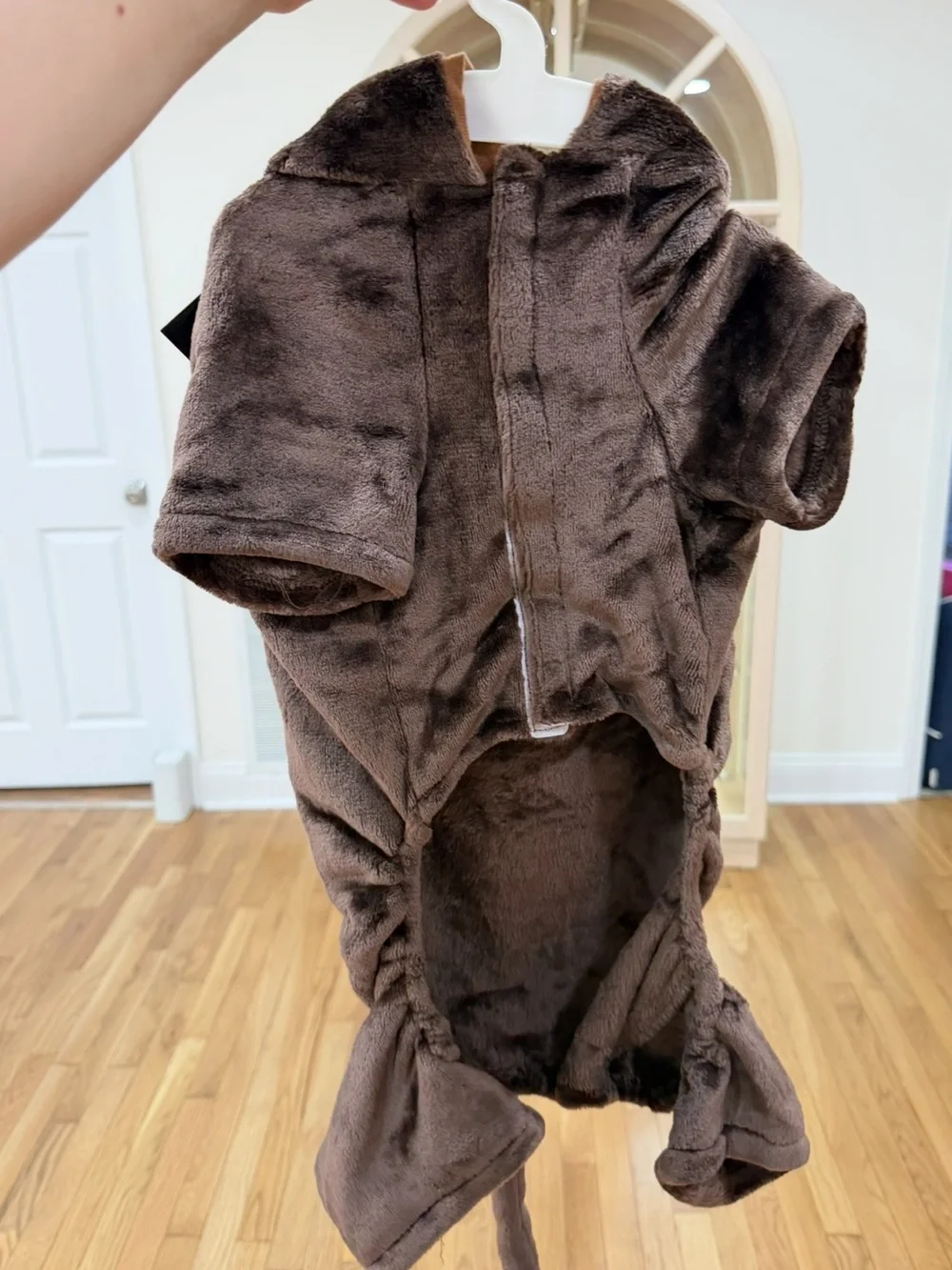🦋Pet Apparel Brown Plush Monkey Dog Costume Hooded Pet Outfit size-large